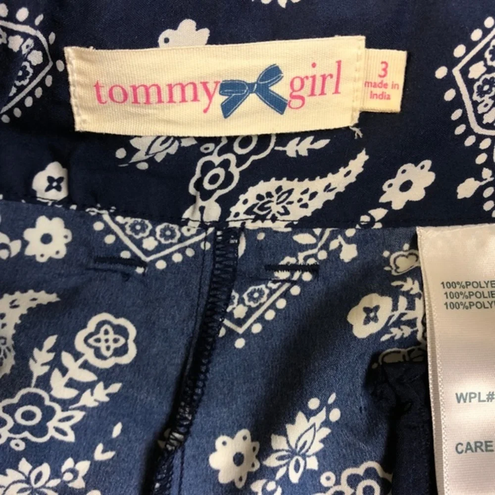 Tommy Girl Floral Print Shorts with Belt -‎ Size 3